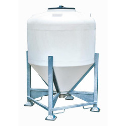 Silo à aliments 1000 L avec trappe sur châssis  : p1135904