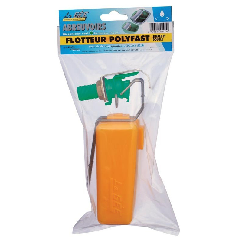 Robinet flotteur pression du réseau pour abreuvoirs Polyfast et Pol...