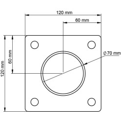 Platine murale pour panneau libre-service : p1241513