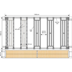 Séparation affouragement pour extension abri SP - Prof. Int. 3 m : ...