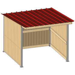 Abri de prairie simple pente SP 3x3 m : p1260101