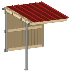 Extension abri de prairie simple pente SP 2x3 m : p1260116