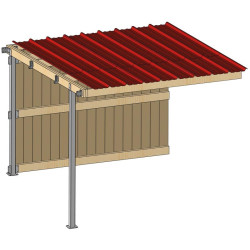 Extension abri de prairie simple pente SP 3x3 m : p1260119