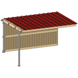 Extension abri de prairie simple pente SP 4x3 m : p1260128