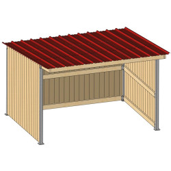 Abri de prairie simple pente SP 3x4 m : p1260137