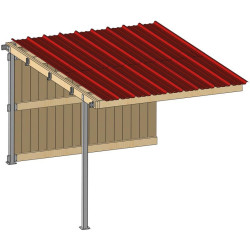 Extension abri de prairie simple pente SP 3x4 m : p1260155