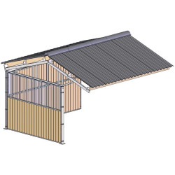 Extension d'abri de prairie double pente 4x3 m : p1260572