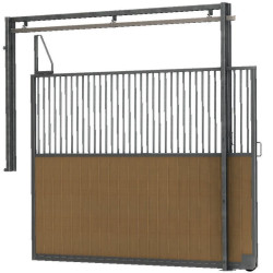 Séparation de box coulissante barraudée et soubassement bois 3 m : ...